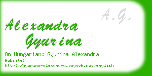 alexandra gyurina business card